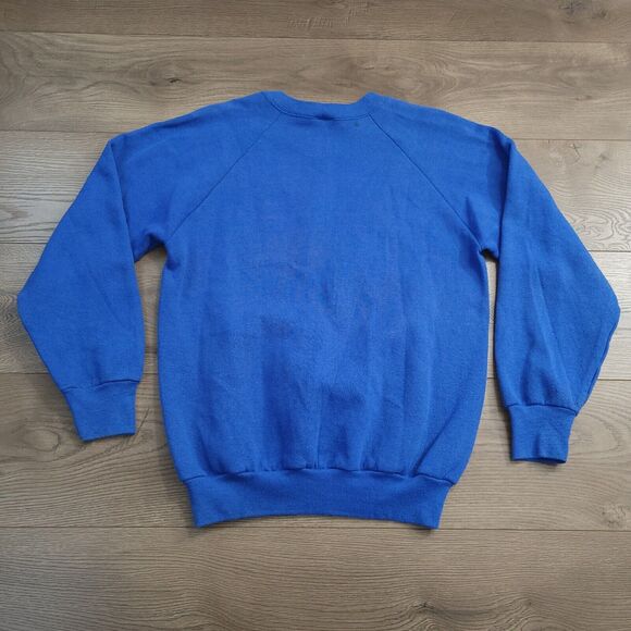 Vintage Fruit of the Loom Sweatshirt Adult Medium Blue Fletcher Hills Elementary - Picture 7 of 8